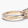 18K Yellow Gold Emerald Solitaire Diamond Ring
